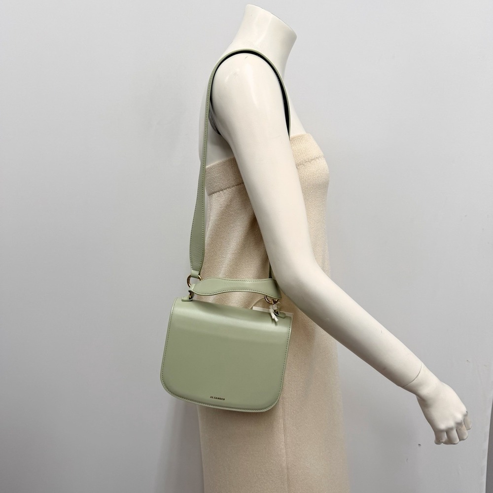 Jil Sander Leather Shouder Bag Seafoam Green NWT $1,590.00 Simple & Elegant - Picture 2 of 16
